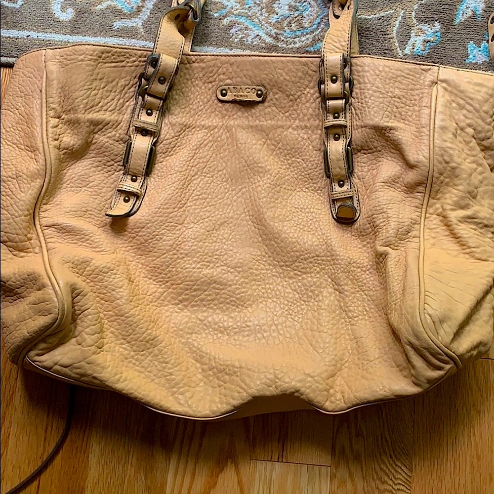 Handbag light tan color all leather